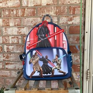 Loungefly Star Wars Backpack - Red, Blue, Black